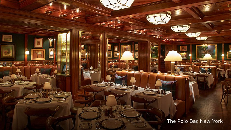 Ralph Lauren - An early glimpse inside #ThePoloBar in NYC. The restaurant  and bar are inspired by classic New York establishments and RL's love of  gathering around the table with family and